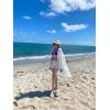 imageBsubseach Womens Long Sleeve Linen Swimsuit Cover Up Button Down Beach Cover Ups Summer Swim Shirt DressesWhite