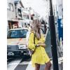 imageBsubseach Womens Long Sleeve Linen Swimsuit Cover Up Button Down Beach Cover Ups Summer Swim Shirt DressesYellow