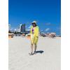 imageBsubseach Womens Long Sleeve Linen Swimsuit Cover Up Button Down Beach Cover Ups Summer Swim Shirt DressesYellow
