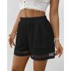 imageBsubseach Womens Shorts for Women Casual Elastic Waisted 2025 Cotton Trendy Comfy Summer Shorts with PocketsBlack