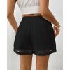 imageBsubseach Womens Shorts for Women Casual Elastic Waisted 2025 Cotton Trendy Comfy Summer Shorts with PocketsBlack