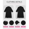 imageBsubseach Womens Summer 2025 Casual Midi Dresses Button Down 34 Sleeve Ruffle Dress Boho Beach Vacation SundressBlack