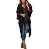 imageBsubseach Lace Kimonos for Women 2025 Beach Mesh Duster Cardigan Open Front Swimsuit Cover UpsAblack