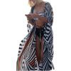 imageBsubseach Womens Kimono Swimsuit Coverup Beach Dress Lightweight Long Sleeve Bikini Cardigan Button Front Side Slit Cover UpZebra Print