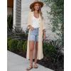 imageBsubseach Swimsuit Coverup for Women 2025 Casual Dresses Button Down Beach Dress Long Kimonos Cardigans with PocketsApricot