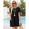 imageBsubseach Women Swimsuit Coverup Swiss Dot Bathing Suit Swimwear Lace Trim Beach Dress Summer Sun Dresses Resort WearBlack