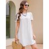 imageBsubseach Women Swimsuit Coverup Swiss Dot Bathing Suit Swimwear Lace Trim Beach Dress Summer Sun Dresses Resort WearWhite