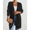 imageBsubseach Cardigan Sweaters for Women Fall Outfits Open Front Crochet Sweater with PocketBlack