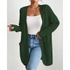 imageBsubseach Cardigan Sweaters for Women Fall Outfits Open Front Crochet Sweater with PocketGreen