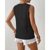 imageBsubseach Womens Crochet Sleeveless Top Summer Hollow Out Crochet Sweater Vest Mesh Vacation Beach Cover UpsBlack