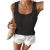 imageBsubseach Womens Crochet Sleeveless Top Summer Hollow Out Crochet Sweater Vest Mesh Vacation Beach Cover UpsBlack