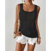 imageBsubseach Womens Crochet Sleeveless Top Summer Hollow Out Crochet Sweater Vest Mesh Vacation Beach Cover UpsBlack