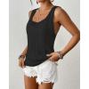 imageBsubseach Womens Crochet Sleeveless Top Summer Hollow Out Crochet Sweater Vest Mesh Vacation Beach Cover UpsBlack