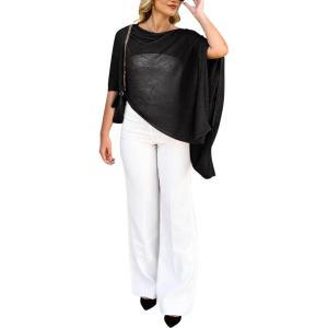 imageBsubseach Shrug Sheer Poncho Shawl Crochet Swimsuit Cover Up Off The Shoulder Tops for Women Caribbean Vacation OutfitsBlack