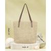 imageBsubseach Beach Bags for Women Straw Tote Bag Crochet Large Woven Shoulder Purse Handbag Summer Hobo Bag for VacationBeige