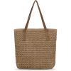 imageBsubseach Beach Bags for Women Straw Tote Bag Crochet Large Woven Shoulder Purse Handbag Summer Hobo Bag for VacationKhaki