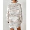 imageBsubseach Crochet Coverups for Women Swimwear Knit Top Beach Cover Up Hollow Out Vacation Dress Summer Outfits White