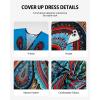 imageBsubseach Kaftan Dresses for Women Ethnic Print Plus Size Beach Cover Ups Batwing Sleeve Caftans with PocketsBlue