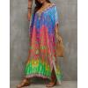 imageBsubseach Kaftan Dresses for Women Plus Swimsuit Cover Up Caftan Loungewear Dress Resort WearGmulticolour Print
