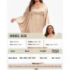 imageBsubseach Women Plus Size Kaftan Dresses Moo Moos for Women Swimsuit Cover Up Swimwear Batwing Satin Caftan Beach DressChampagne