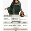 imageBsubseach Women Plus Size Kaftan Dresses Moo Moos for Women Swimsuit Cover Up Swimwear Batwing Satin Caftan Beach DressGreen