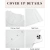 imageBsubseach Cotton Swimsuit Cover Up For Women 2025 Button Down Hooded Shirt Short Sleeve Beach Cover Ups With PocketsWhite
