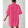 imageBsubseach Cover Ups for Swimwear Women Short Sleeve Beach Swimsuit Coverup Loose Shirt Dress 2025 Vacation OutfitsPink