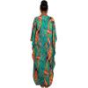 imageBsubseach Kaftan Dresses for Women Floral Printed Plus Size Beach Cover Up Maxi Batwing Sleeves MooMoo Caftan DressTropical Leaf