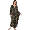 imageBsubseach Kaftan Dresses for Women Plus Size Caftan Batwing Sleeves Beach Cover Up Maxi Beach DressBlack