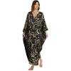 imageBsubseach Kaftan Dresses for Women Plus Size Caftan Batwing Sleeves Beach Cover Up Maxi Beach DressBlack