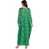 imageBsubseach Kaftan Dresses for Women Plus Size Caftan Batwing Sleeves Beach Cover Up Maxi Beach DressGreen