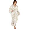 imageBsubseach Kaftan Dresses for Women Plus Size Caftan Batwing Sleeves Beach Cover Up Maxi Beach DressWhite