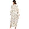 imageBsubseach Kaftan Dresses for Women Plus Size Caftan Batwing Sleeves Beach Cover Up Maxi Beach DressWhite
