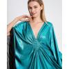 imageBsubseach Kaftan Dresses for Women Sparkly Glitter Batwing Sleeve Kaftan Cover Up Beach Maxi Dress LoungewearGreen