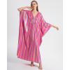 imageBsubseach Kaftan Dresses for Women Sparkly Glitter Batwing Sleeve Kaftan Cover Up Beach Maxi Dress LoungewearMulticolour1