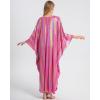 imageBsubseach Kaftan Dresses for Women Sparkly Glitter Batwing Sleeve Kaftan Cover Up Beach Maxi Dress LoungewearMulticolour1