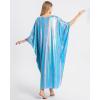 imageBsubseach Kaftan Dresses for Women Sparkly Glitter Batwing Sleeve Kaftan Cover Up Beach Maxi Dress LoungewearMulticolour3