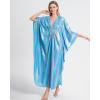 imageBsubseach Kaftan Dresses for Women Sparkly Glitter Batwing Sleeve Kaftan Cover Up Beach Maxi Dress LoungewearMulticolour3