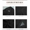 imageBsubseach Terry Cloth Cover Up  Women 2025 Zipper Swimsuit Coverup Hooded Swim Robes Beach Coverups with PocketsBlack