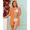 imageBsubseach Terry Cloth Cover Up  Women 2025 Zipper Swimsuit Coverup Hooded Swim Robes Beach Coverups with PocketsOrange