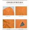 imageBsubseach Terry Cloth Cover Up  Women 2025 Zipper Swimsuit Coverup Hooded Swim Robes Beach Coverups with PocketsOrange