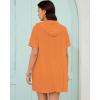 imageBsubseach Terry Cloth Cover Up  Women 2025 Zipper Swimsuit Coverup Hooded Swim Robes Beach Coverups with PocketsOrange
