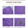 imageBsubseach Terry Cloth Cover Up  Women 2025 Zipper Swimsuit Coverup Hooded Swim Robes Beach Coverups with PocketsPurple