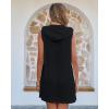 imageBsubseach Terry Cloth Cover Up  Women Hooded Swimsuit Coverup Zipper Beach Coverups Sleeveless Swim Robes with PocketsBlack