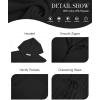 imageBsubseach Terry Cloth Cover Up  Women Zip Up Long Sleeve Swimsuit Coverup Hooded Bath Robes with PocketsBlack