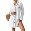 imageBsubseach Terry Cloth Swim Cover Up for Women Swimsuit Coverup Long Sleeve Button Down Bathing Suit Cover Ups with PocketsWhite