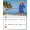 imageBsubseach Terry Cloth Swim Coverup  Women Long Sleeve Hooded Swimsuit Coverup Zipper Beach Coverups Robes with PocketsBlue
