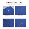 imageBsubseach Terry Cloth Swim Coverup  Women Long Sleeve Hooded Swimsuit Coverup Zipper Beach Coverups Robes with PocketsBlue
