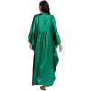 imageBsubseach Womens Plus Size Kaftan Dresses Sparkly Glitter V Neck Swimsuit Coverup Beach Maxi Silky Caftans LoungewearGreen