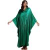 imageBsubseach Womens Plus Size Kaftan Dresses Sparkly Glitter V Neck Swimsuit Coverup Beach Maxi Silky Caftans LoungewearGreen